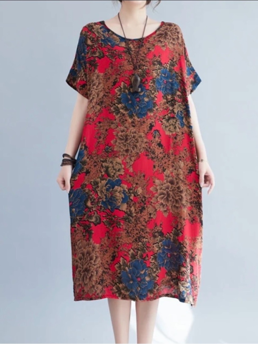 Boutique Linen dress  mumu. Medium size 8